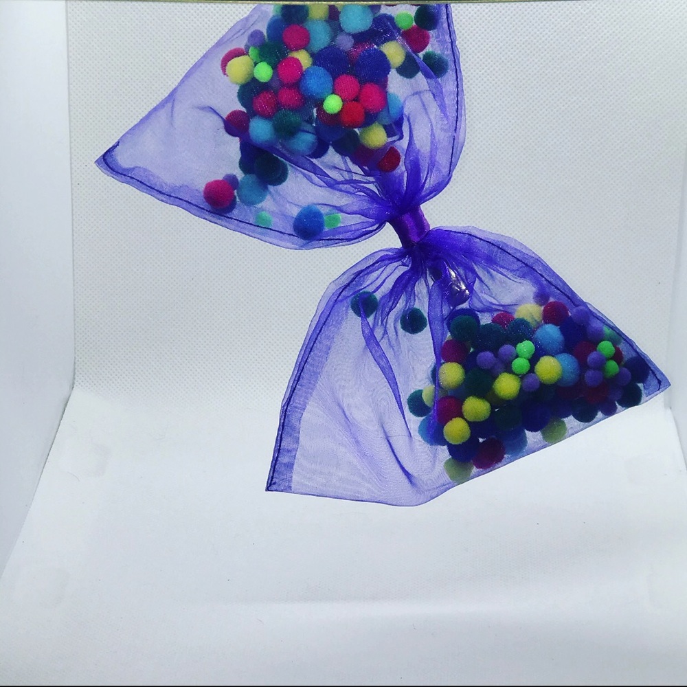 COPY - HAIR CLIP BEAUTIFUL Purple BOW with fun ba…